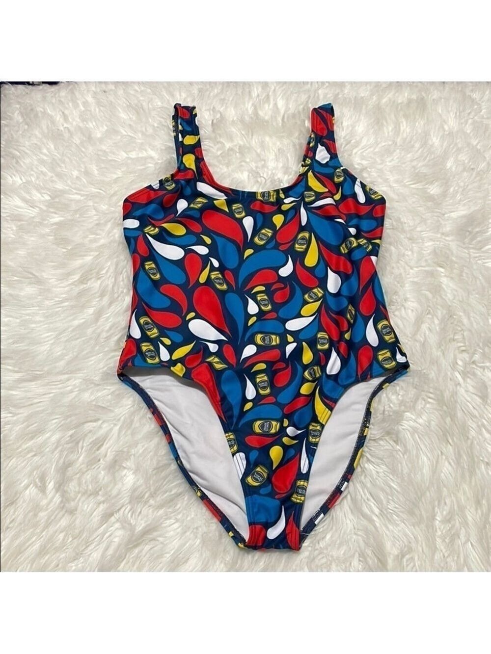 Shinesty Women’s One Piece Red and Blue Swimwear Sz Medium